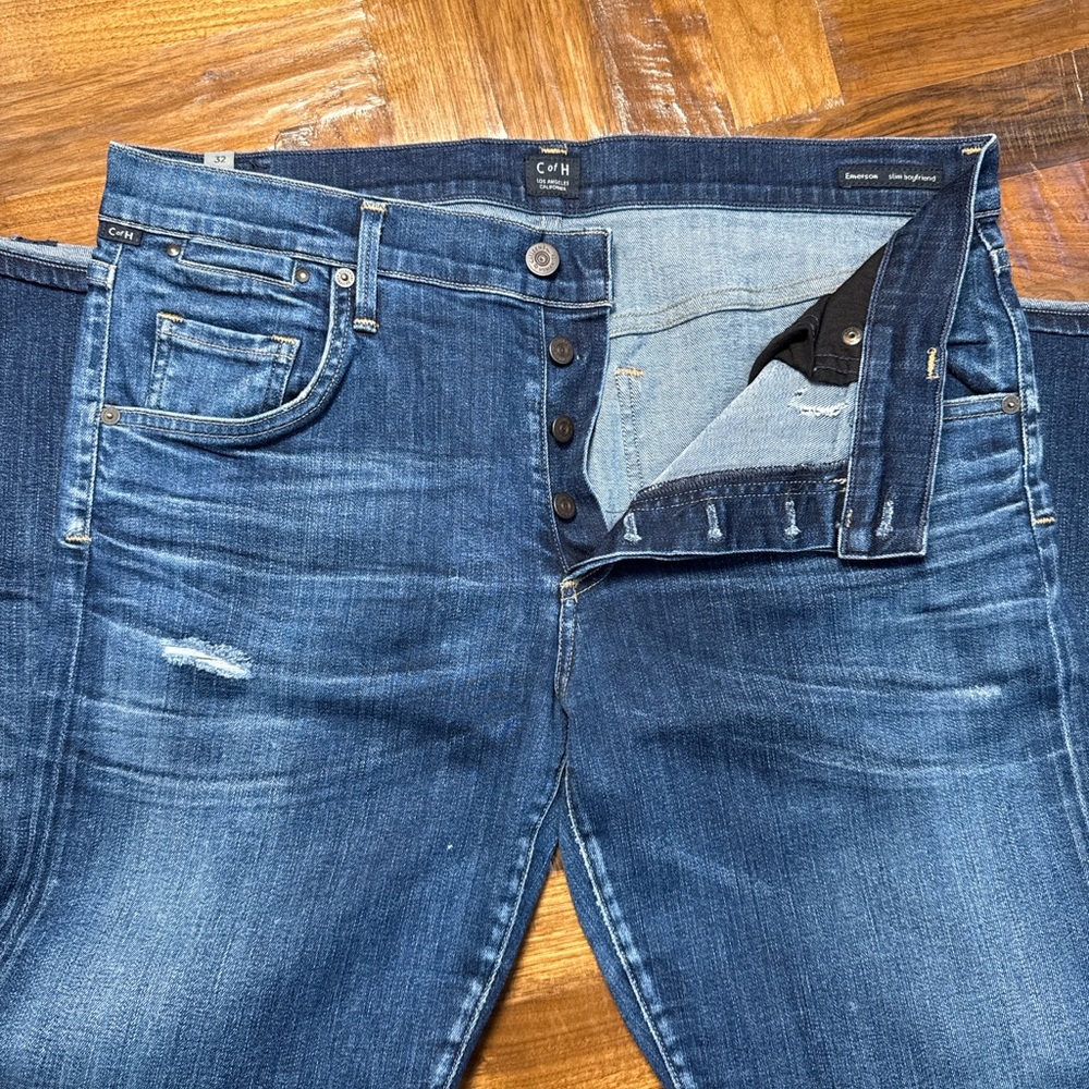 Citizens of Humanity Emerson Slim Boyfriend Jeans – Dark Wash – Size 32
